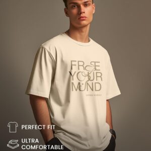 NOBERO Men's Cotton Oversized Fit T-Shirt